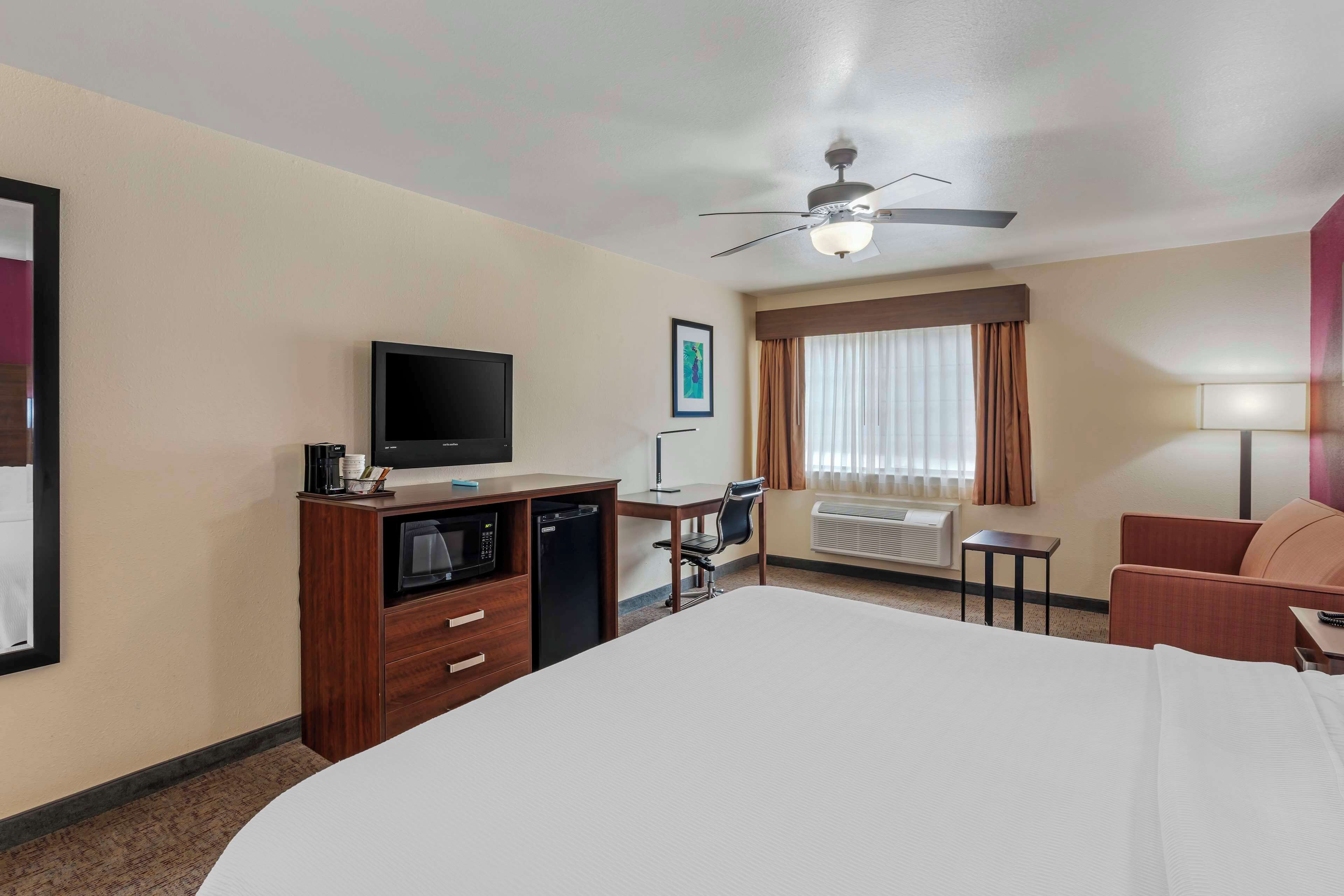 standard room, 1 king bed with sofa bed, non smoking, refrigerator & microwave (with sofabed) | in-room safe, desk, laptop workspace, iron/ironing board