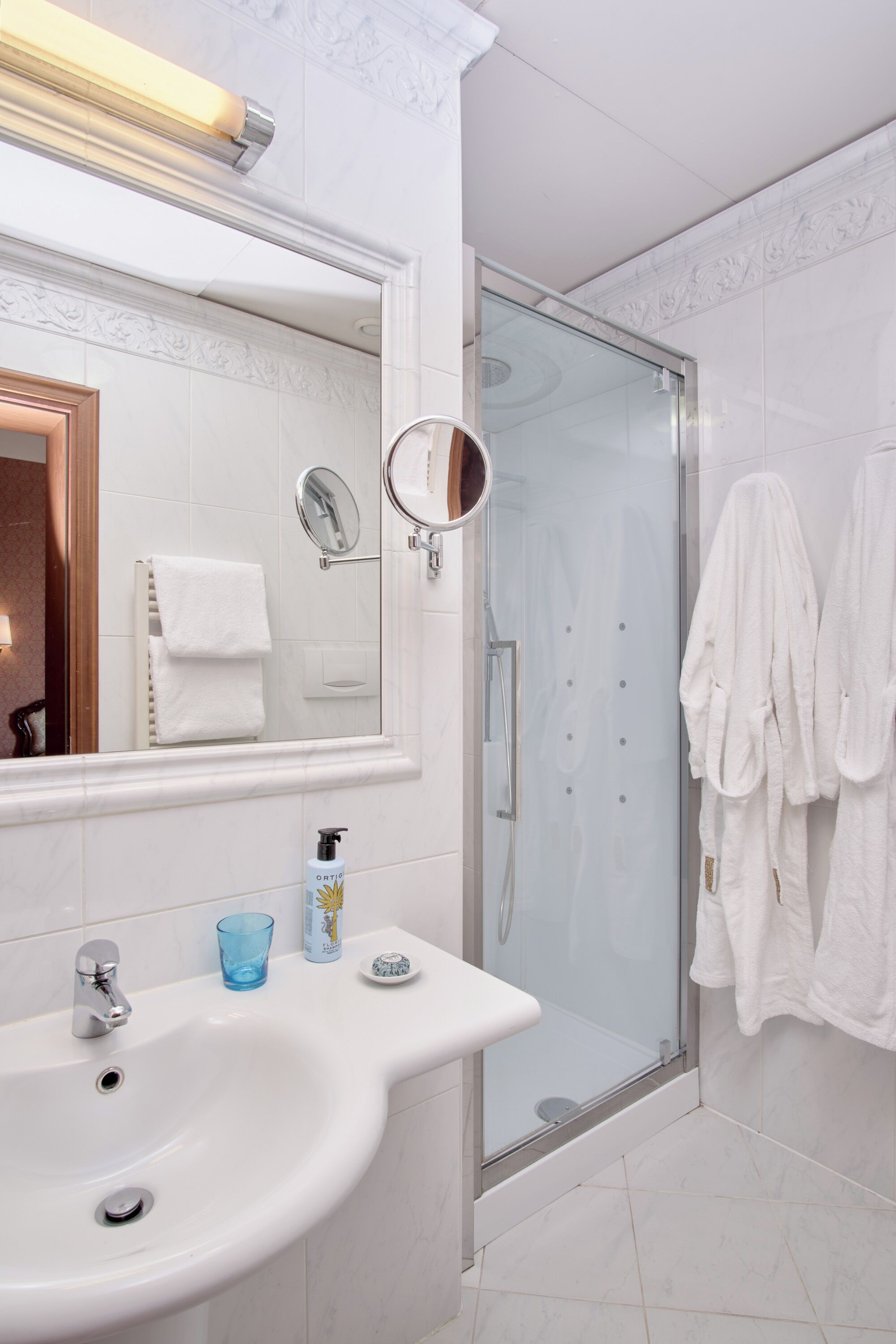 Free toiletries, hair dryer, bathrobes, slippers