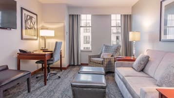 Suite, 1 King Bed, Non Smoking, Jetted Tub (Living Room;with Sofabed) | Premium bedding, minibar, in-room safe, iron/ironing board