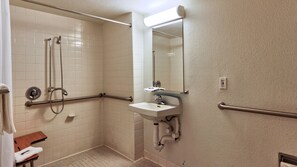 Salle de bain accessible aux personnes à mobilité réduite