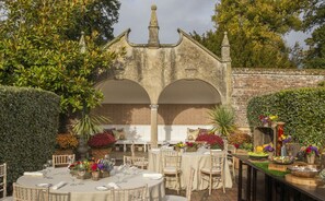 Outdoor banquet area