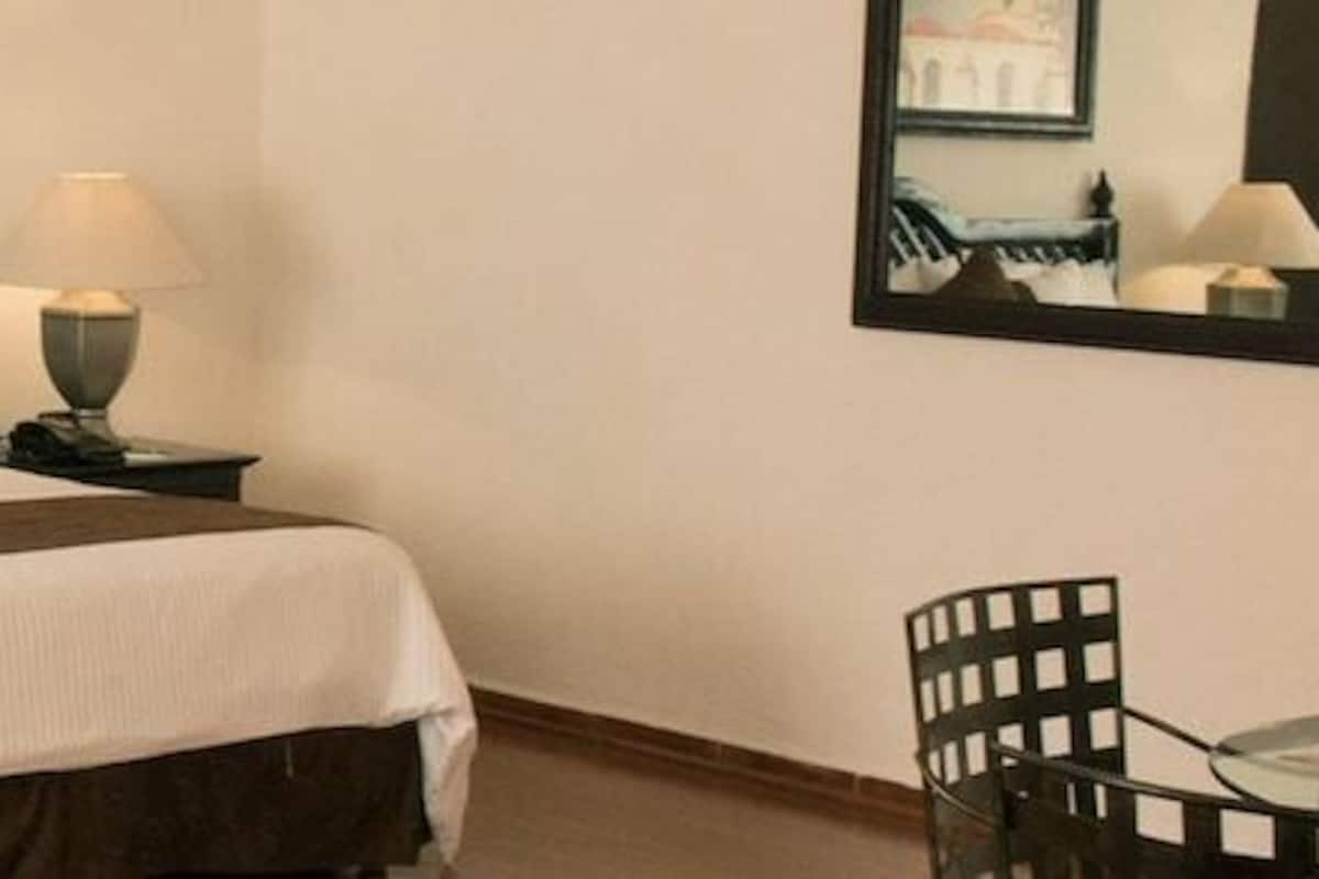 In-room safe, desk, laptop workspace, iron/ironing board