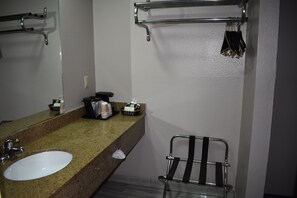 Room, 2 Double Beds | Bathroom | Combined shower/tub, deep soaking tub, free toiletries, hair dryer