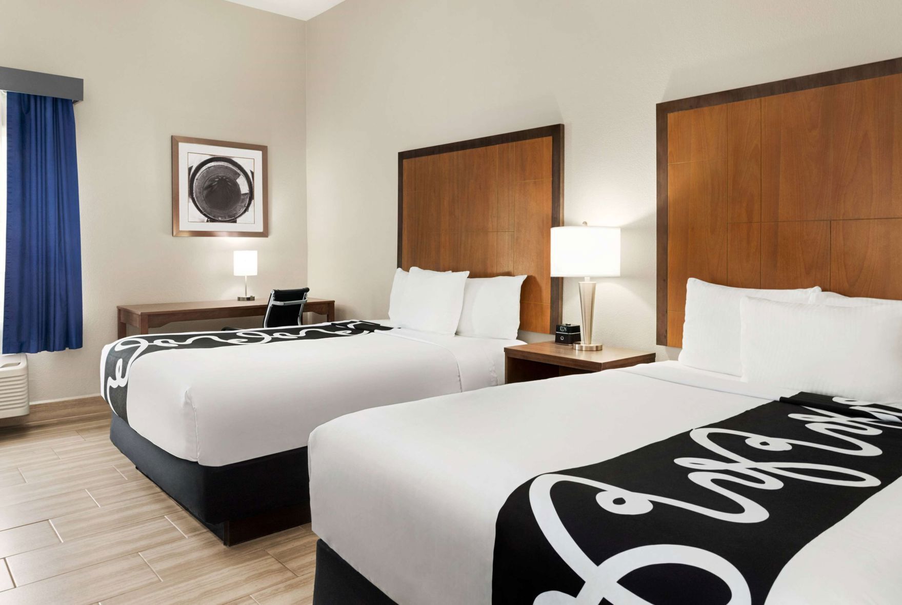 Premium bedding, down duvets, pillow-top beds, desk