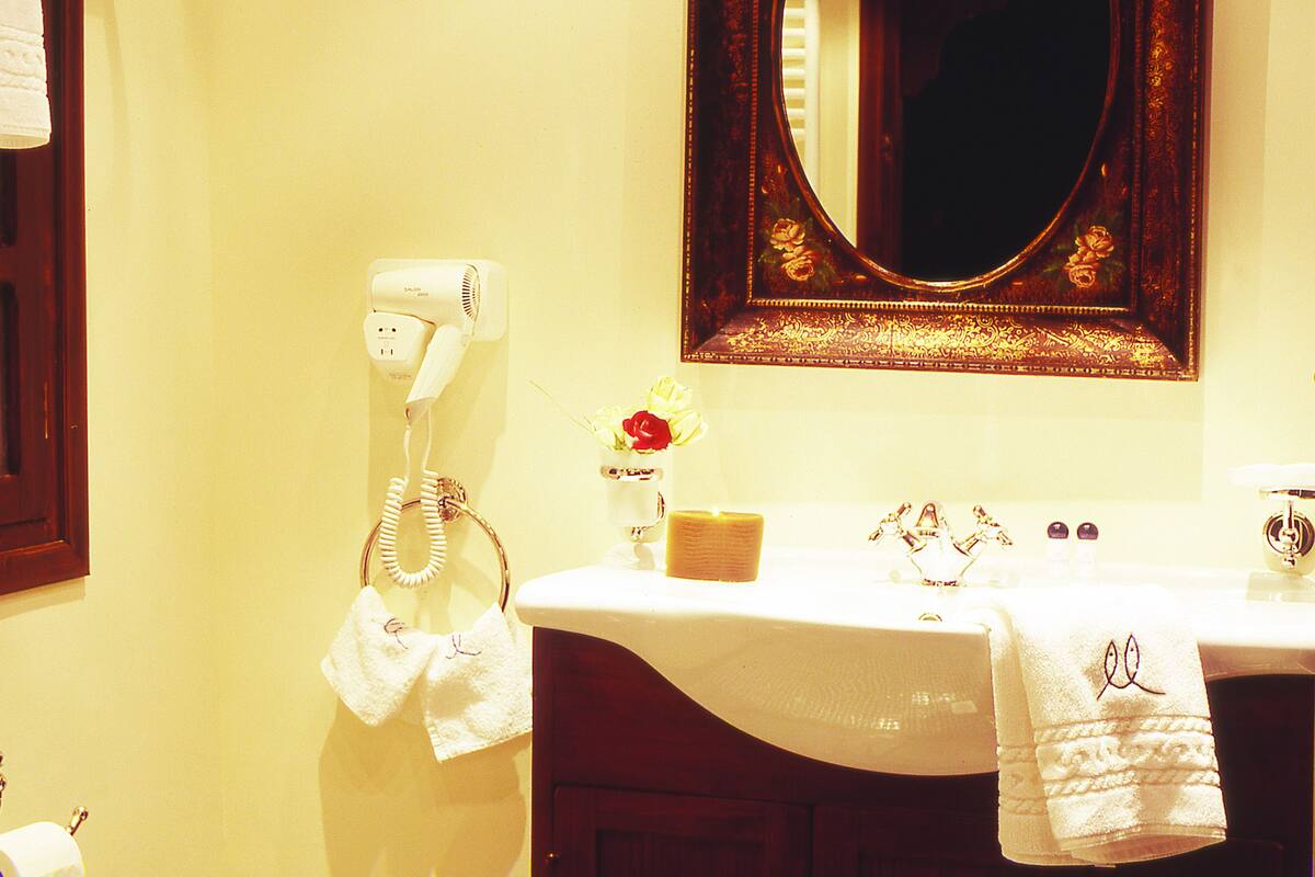 shower, rainfall showerhead, free toiletries, hair dryer