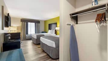 Standard Room, 2 Queen Beds, Non Smoking, Refrigerator & Microwave | Premium bedding, desk, laptop workspace, blackout drapes