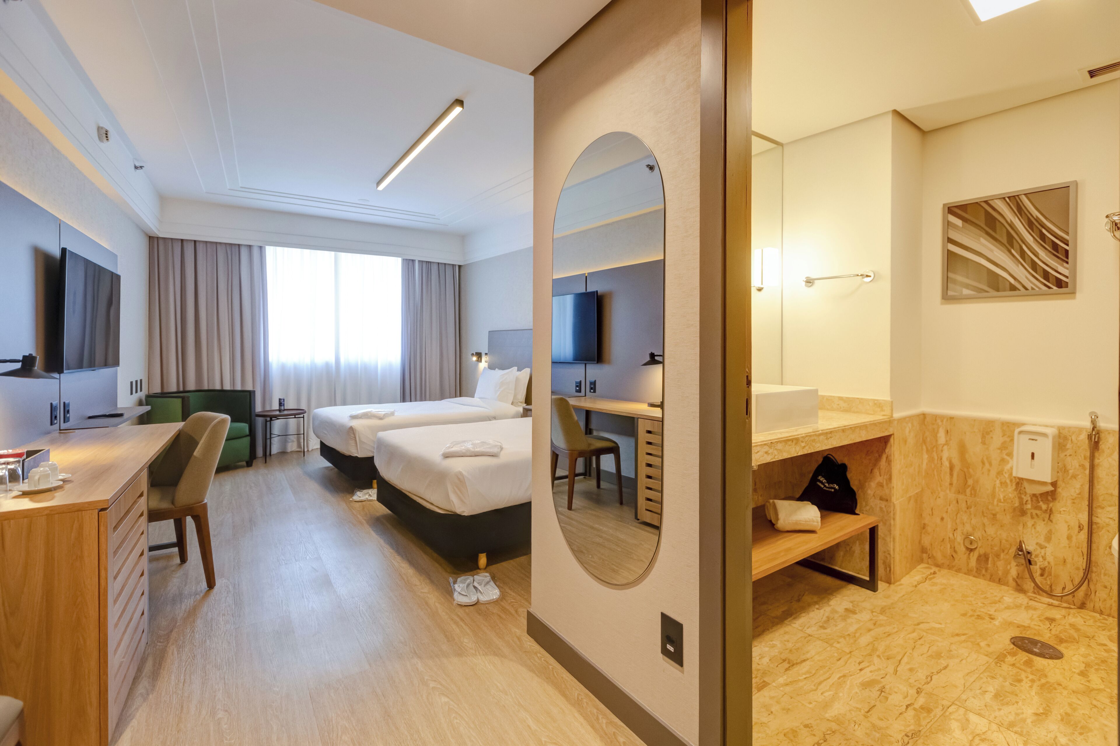 executive twin - para não fumantes | 1 bedroom, premium bedding, minibar, in-room safe