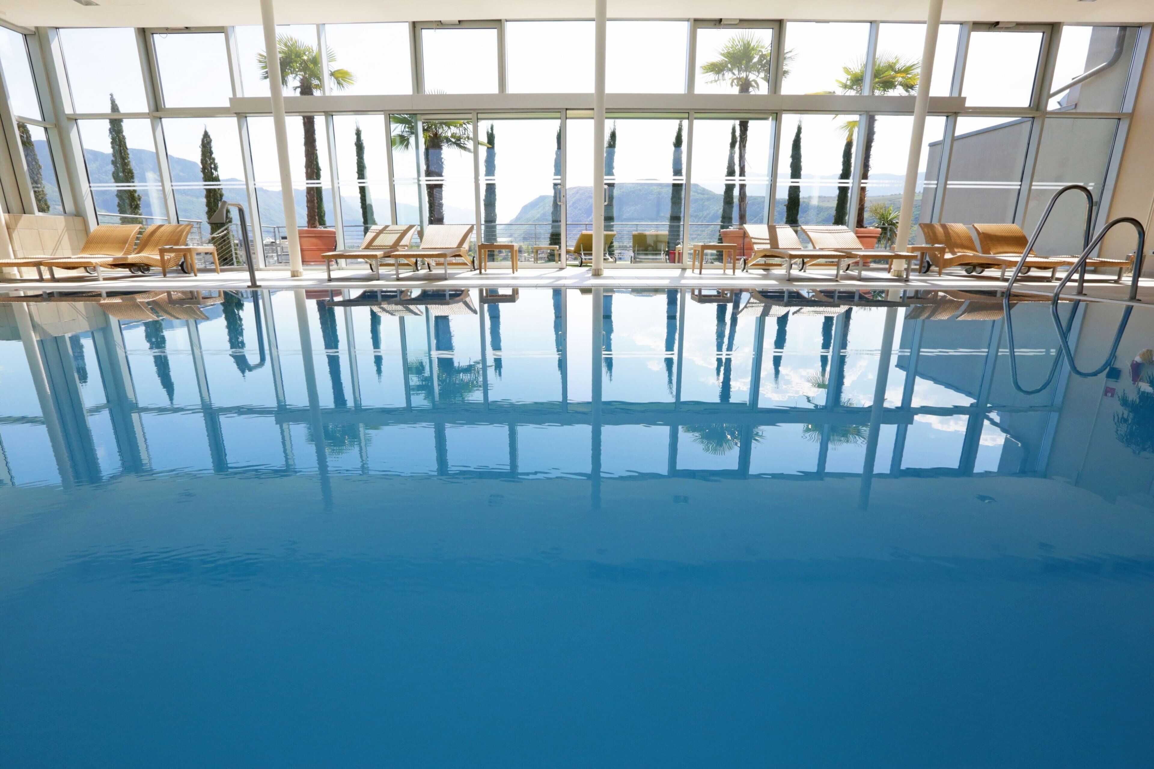 indoor pool, open 6:00 am to 9:30 pm, pool loungers