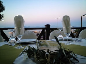 Breakfast, lunch, dinner served; Greek cuisine, sea views
