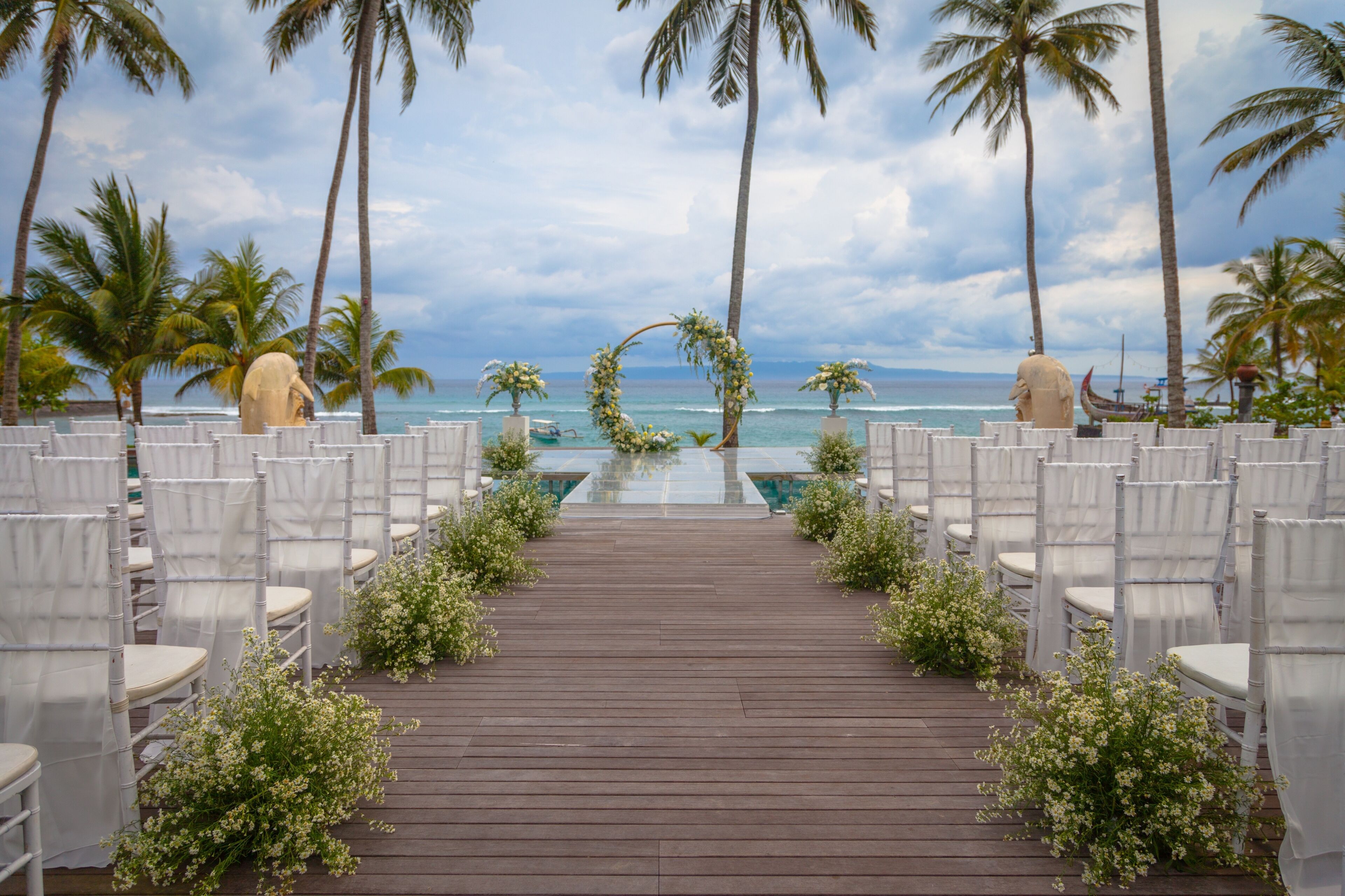 outdoor wedding area