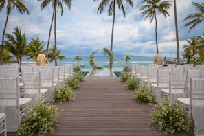 Outdoor wedding area