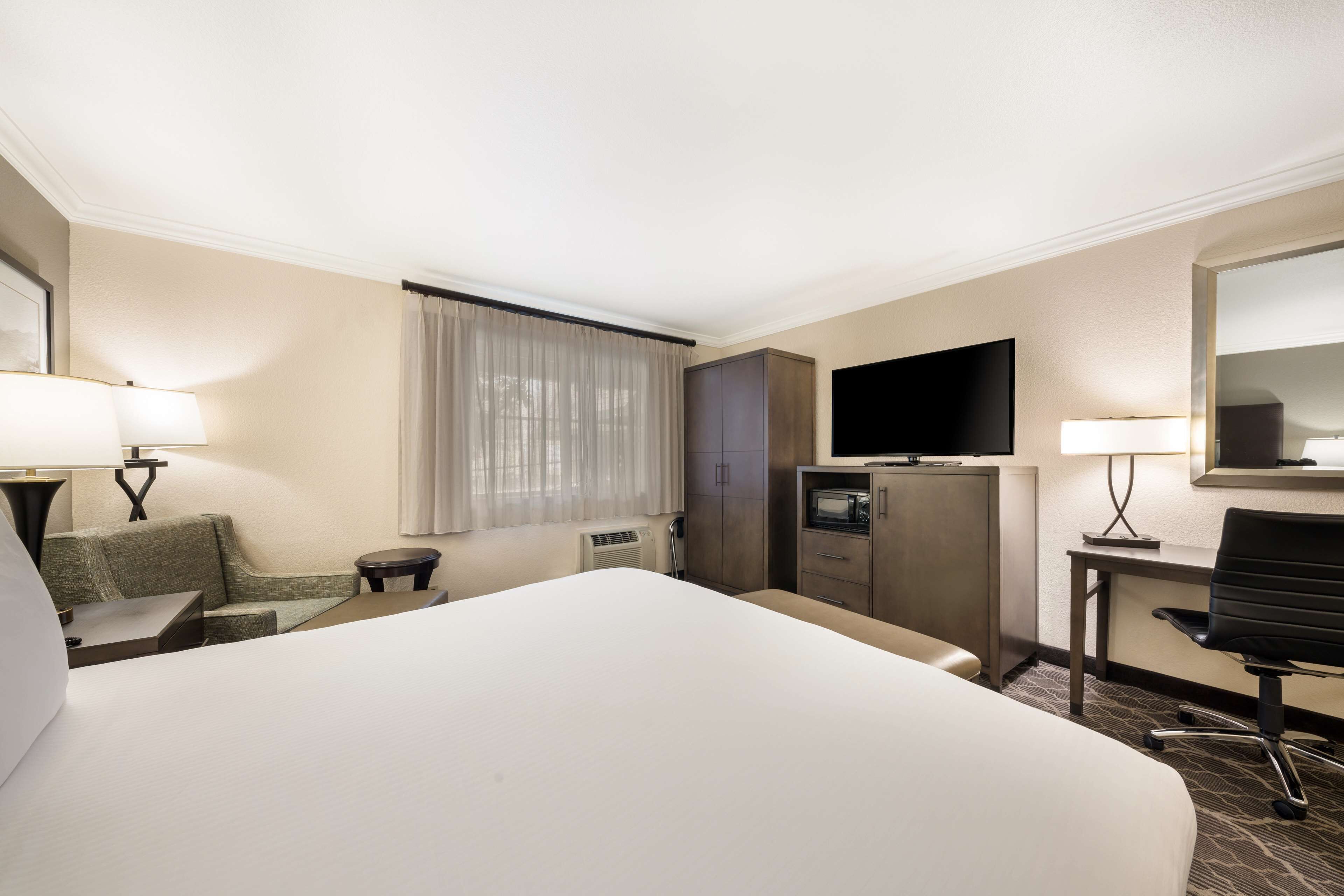 standard room, 1 king bed, accessible, non smoking | in-room safe, desk, laptop workspace, blackout curtains