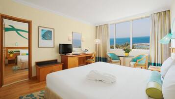 Pillow-top beds, minibar, in-room safe, desk