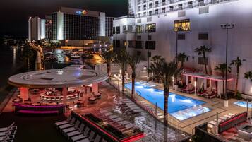 2 outdoor pools, open 8:00 AM to 10:00 PM, cabanas (surcharge)