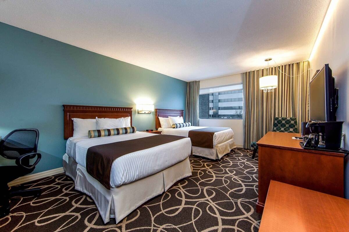 Premium bedding, down comforters, in-room safe, desk