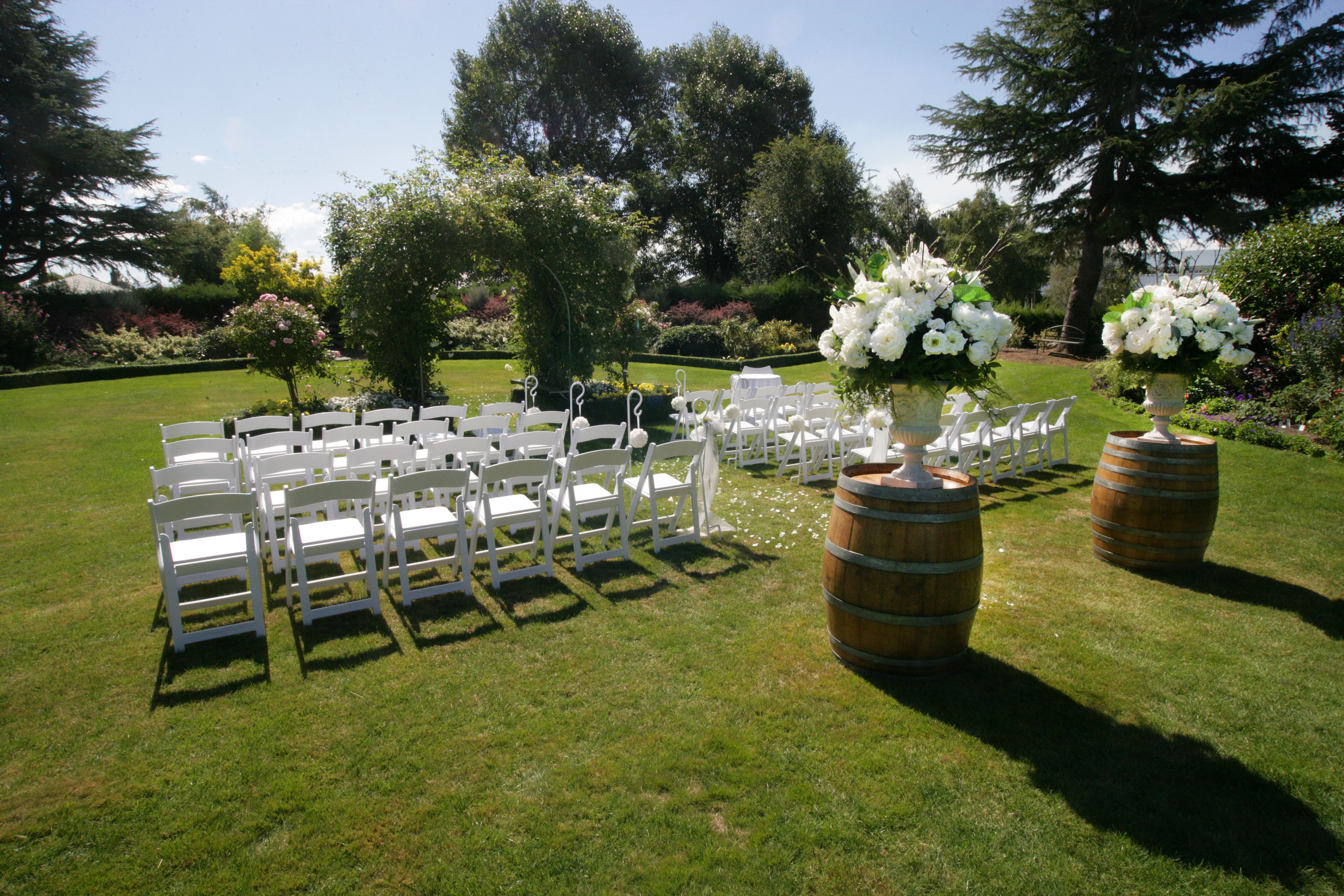 outdoor wedding area
