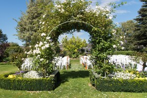 Outdoor wedding area
