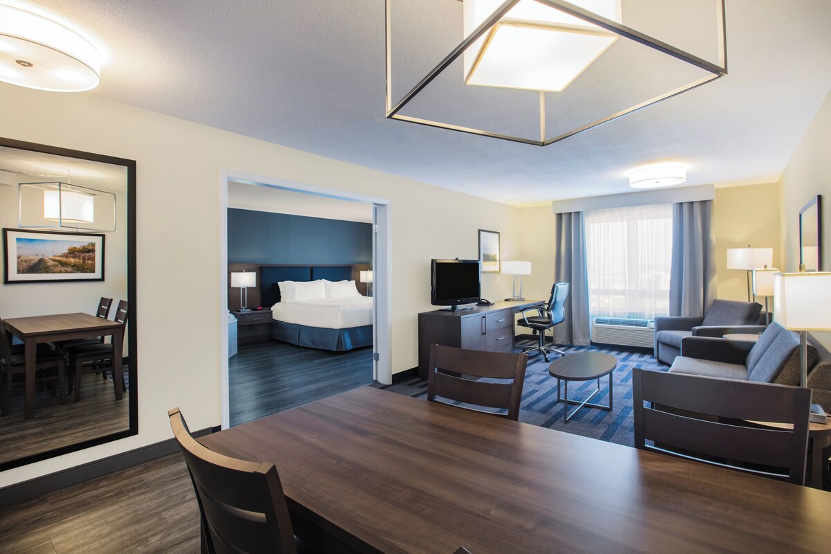 Suite, 1 camera da letto, accessibile ai disabili, idromassaggio | Biancheria da letto di alta qualità, una scrivania, postazione laptop