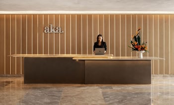Hotel entrance and lobby at Hotel AKA Brickell
