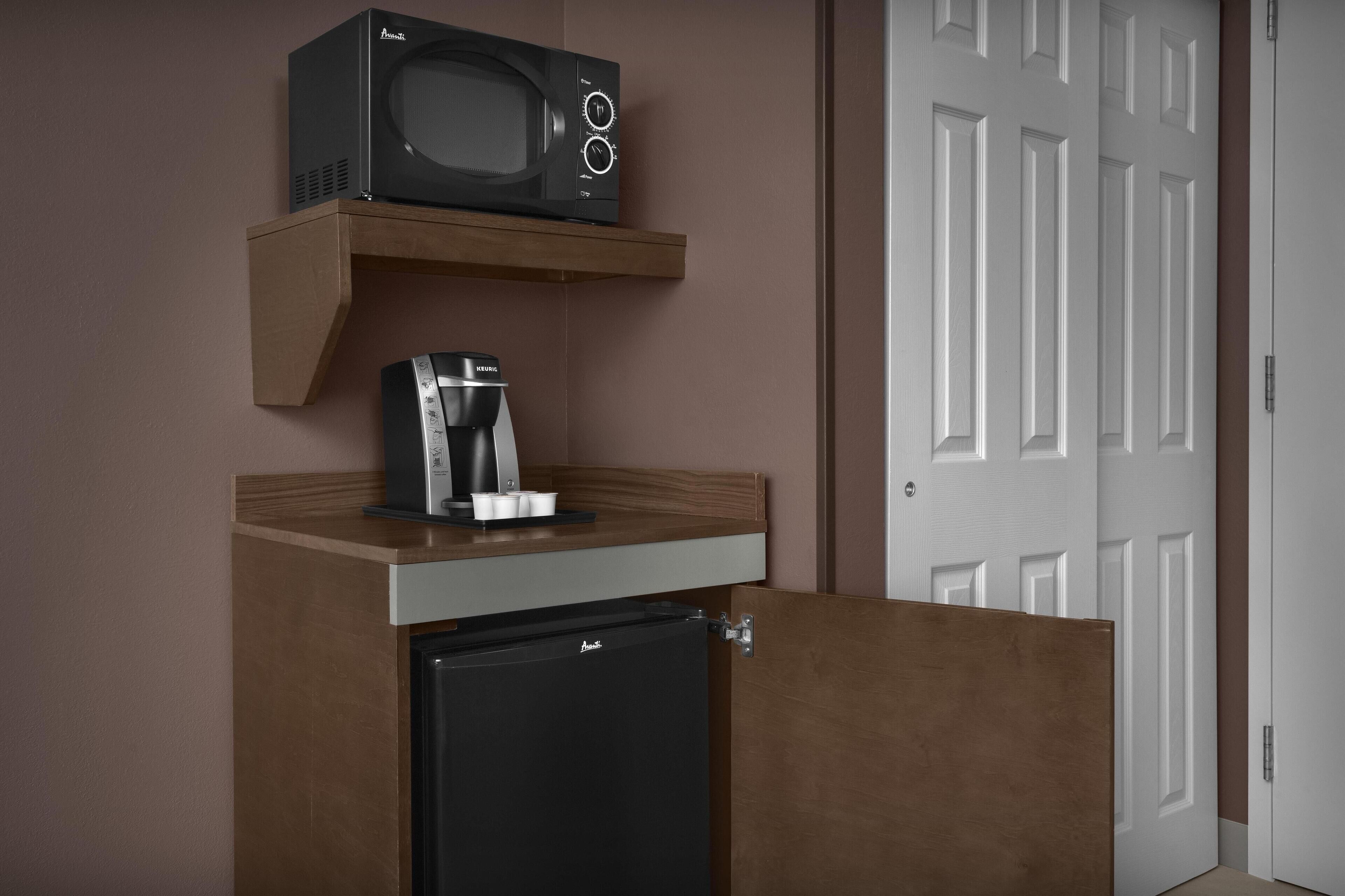 40-inch flat-screen TV with cable channels, TV, pay films