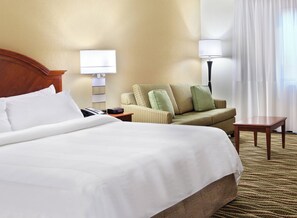 Premium bedding, down comforters, pillowtop beds, desk