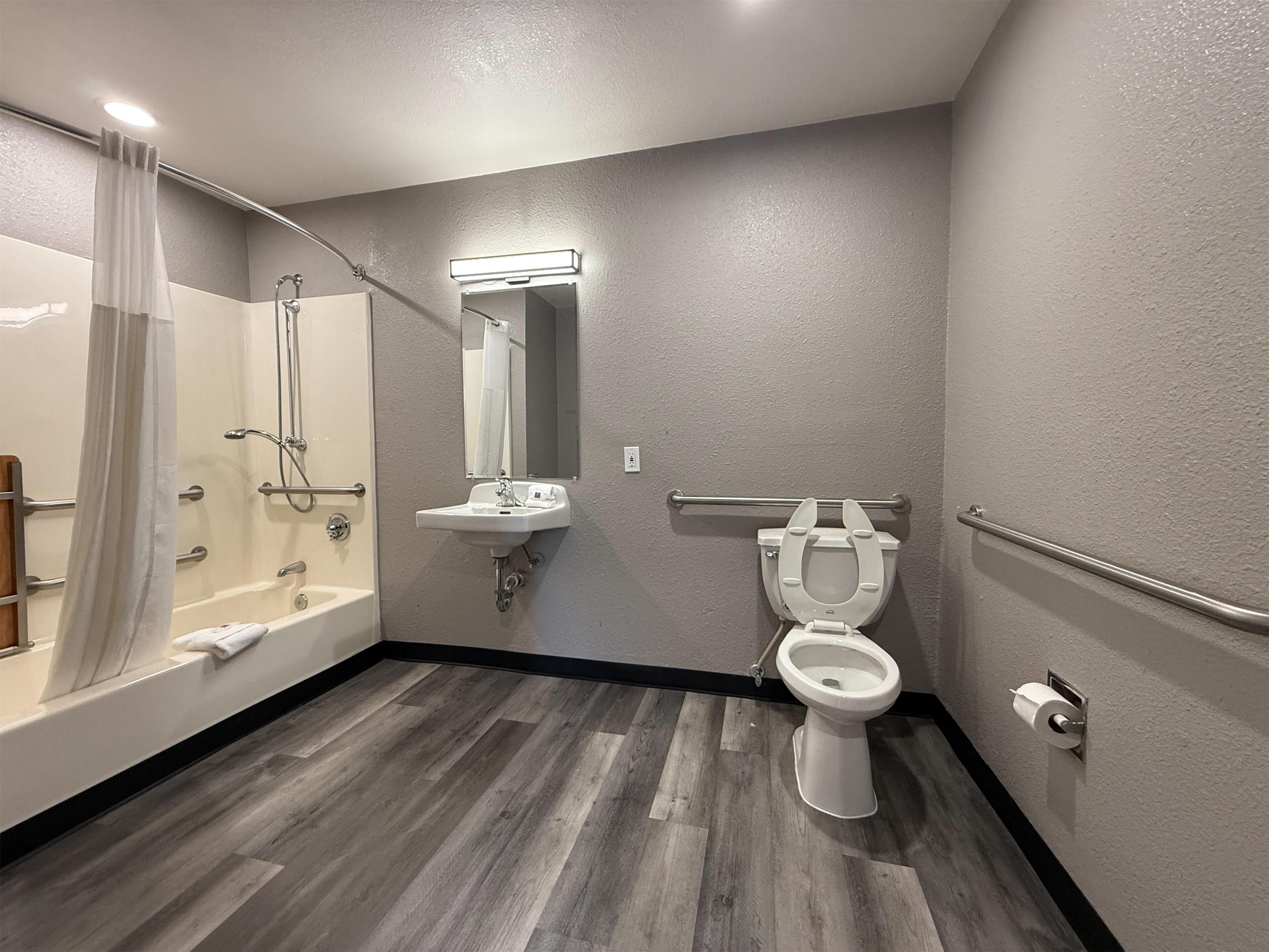 Desk, laptop workspace, free WiFi, bed sheets