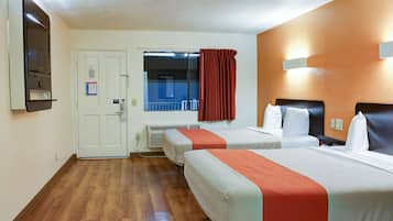 Desk, blackout curtains, iron/ironing board, free cots/infant beds