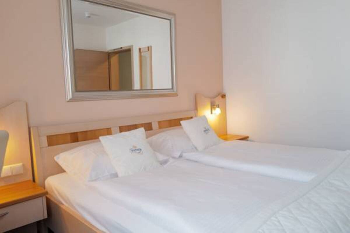 Habitación doble estándar | Ropa de cama de alta calidad, camas con pillow-top y minibar 
