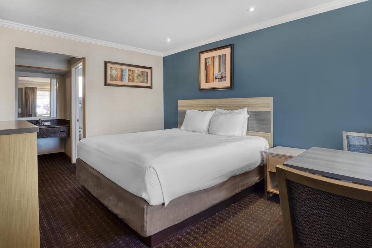 Standard Room, 1 King Bed, Non Smoking, Refrigerator & Microwave | Desk, blackout drapes, iron/ironing board, free cribs/infant beds