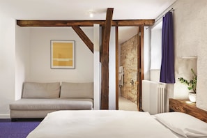 1 bedroom, hypo-allergenic bedding, down duvets, in-room safe