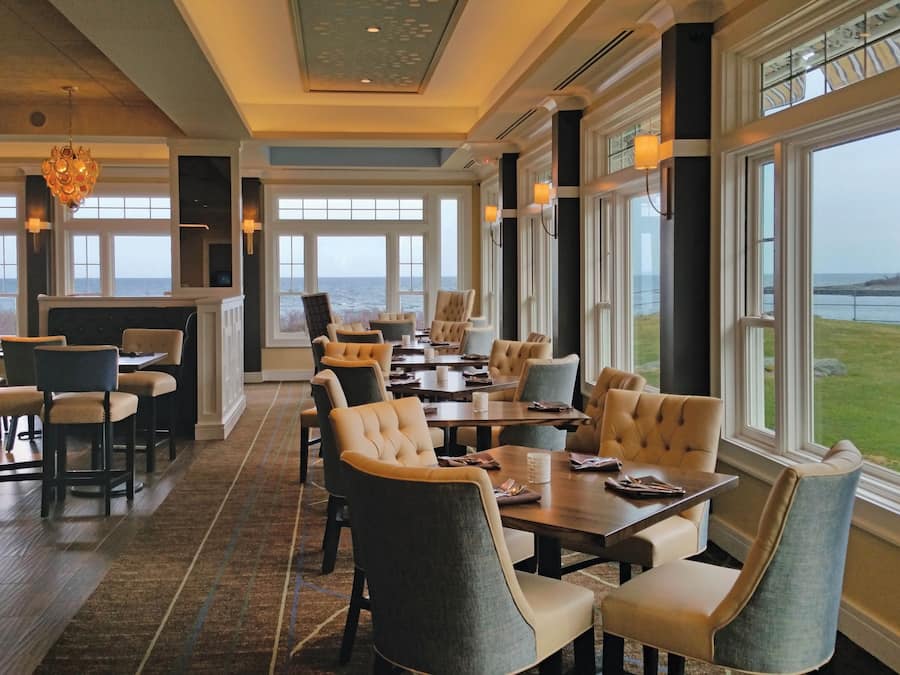 Breakfast, lunch, dinner served; ocean views