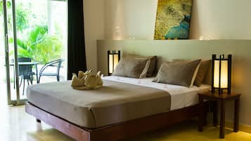 Ropa de cama de alta calidad y minibar