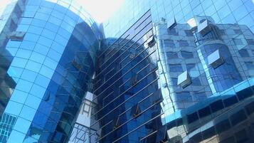 Designer toiletries, hair dryer, bathrobes, towels