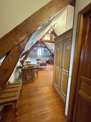 Family Room, Panoramic view, sea and marina | Desk, iron/ironing board, free WiFi, bed sheets - Hotel De Calais (Le Treport)