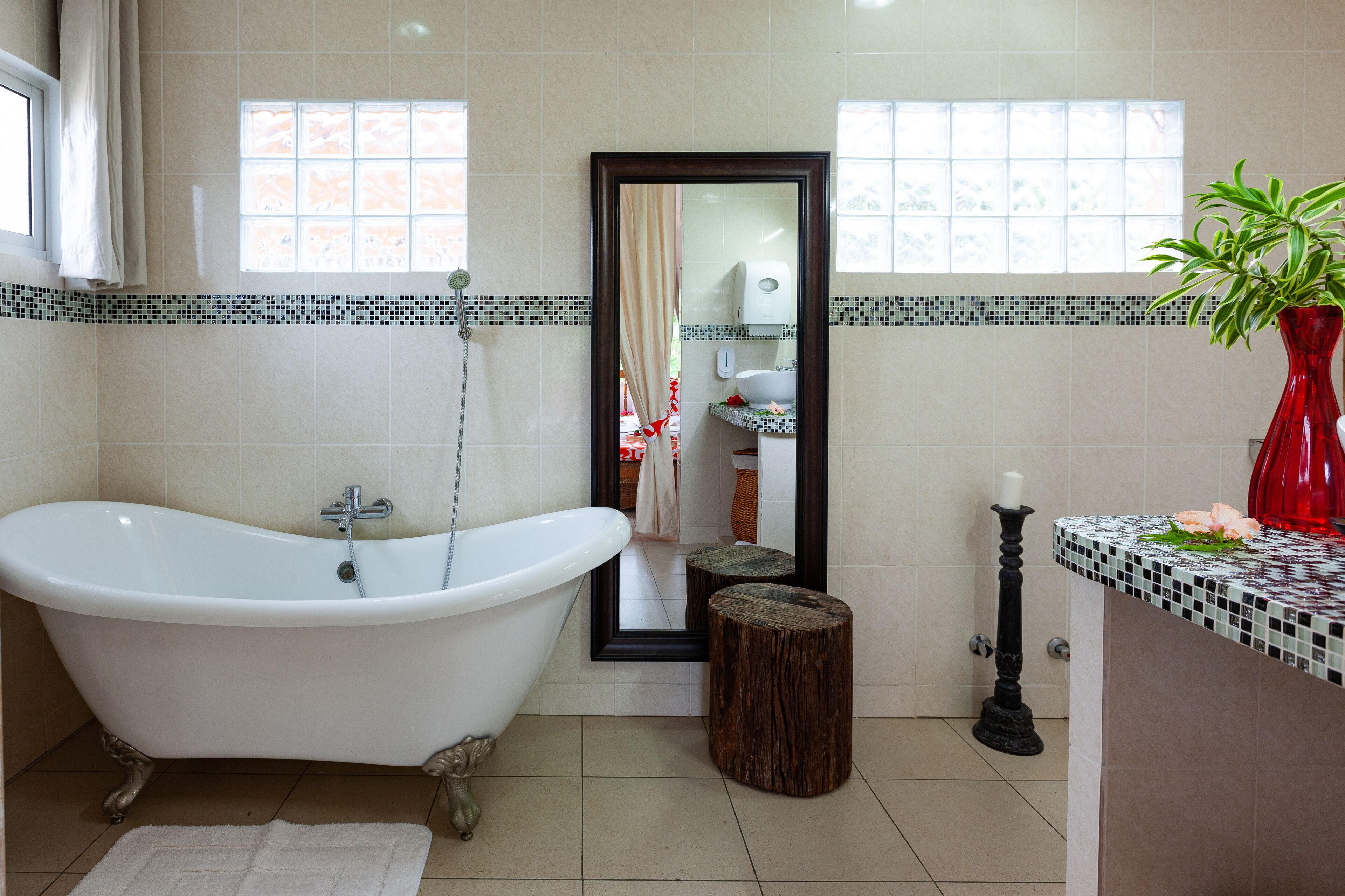 Villa, 1 Bedroom | Bathroom | Separate tub and shower, hair dryer, bathrobes, towels