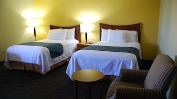 Desk, free WiFi, bed sheets