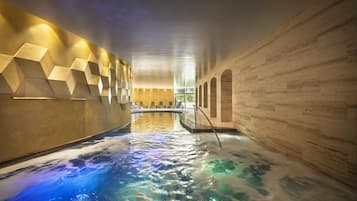 Indoor pool, pool loungers