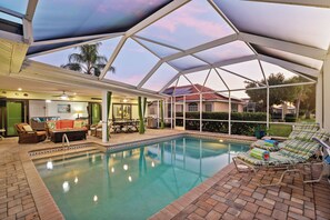 Deluxe Villa, 4 Bedrooms, Private Pool, Canal View | Terrace/patio - Villa Emerald Coast- Private Villa (Cape Coral)