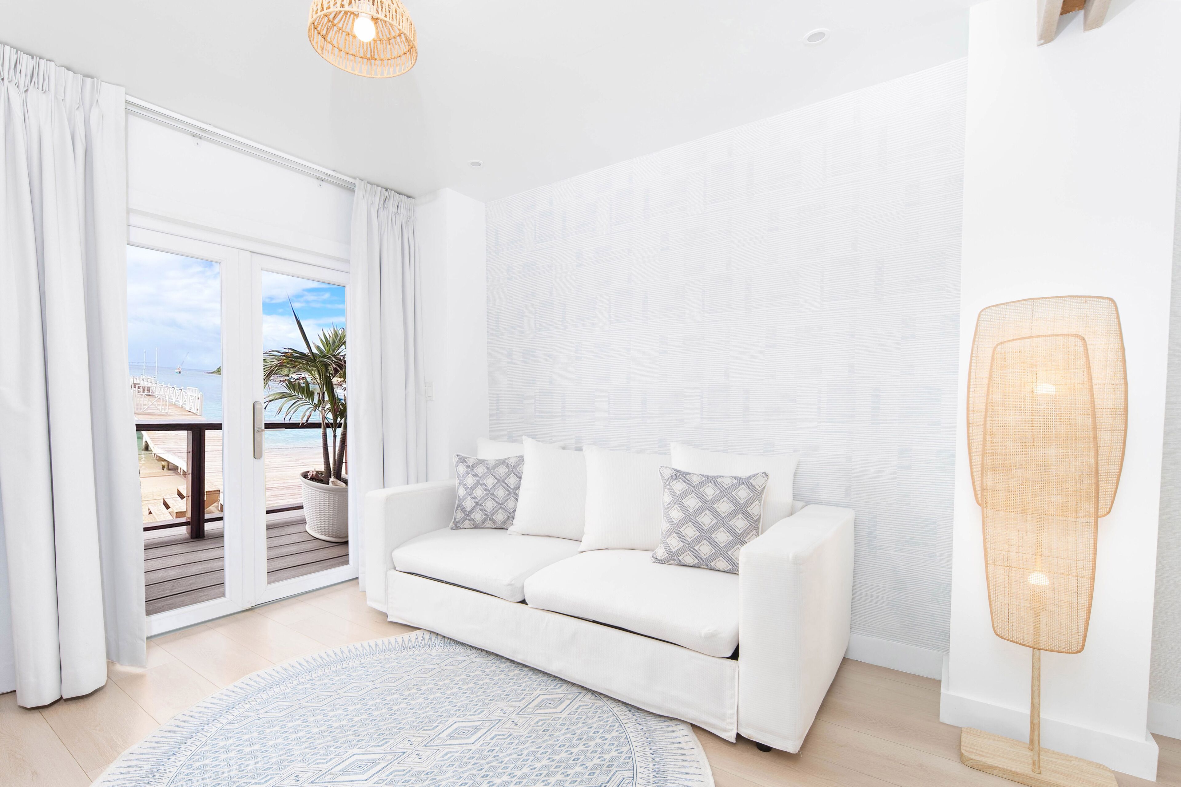 suite 4 | living area | 55-inch smart tv with cable channels, tv, books