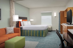 42-inch flat-screen TV with cable channels, TV