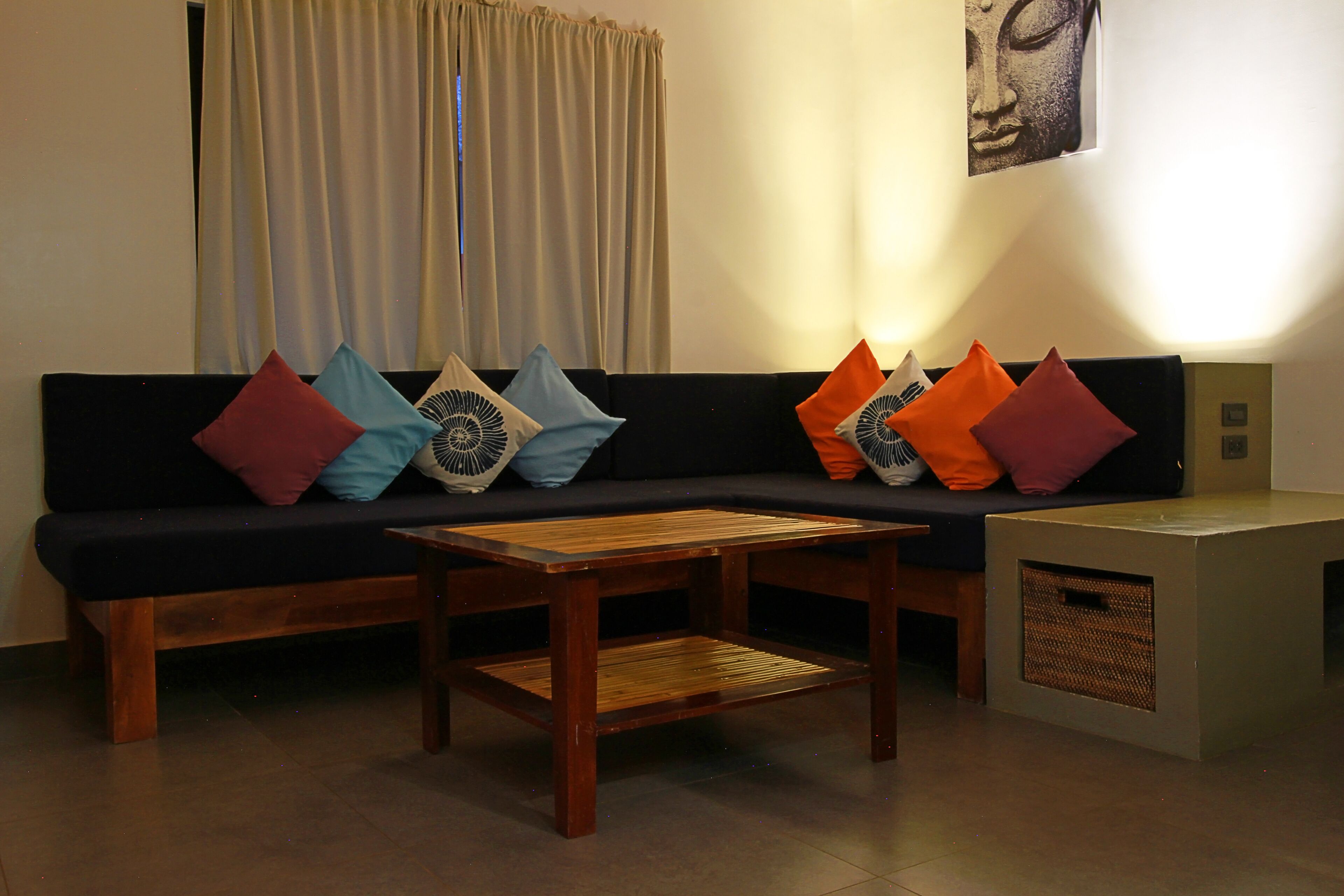 villa | living area | 42-inch flat-screen tv with cable channels