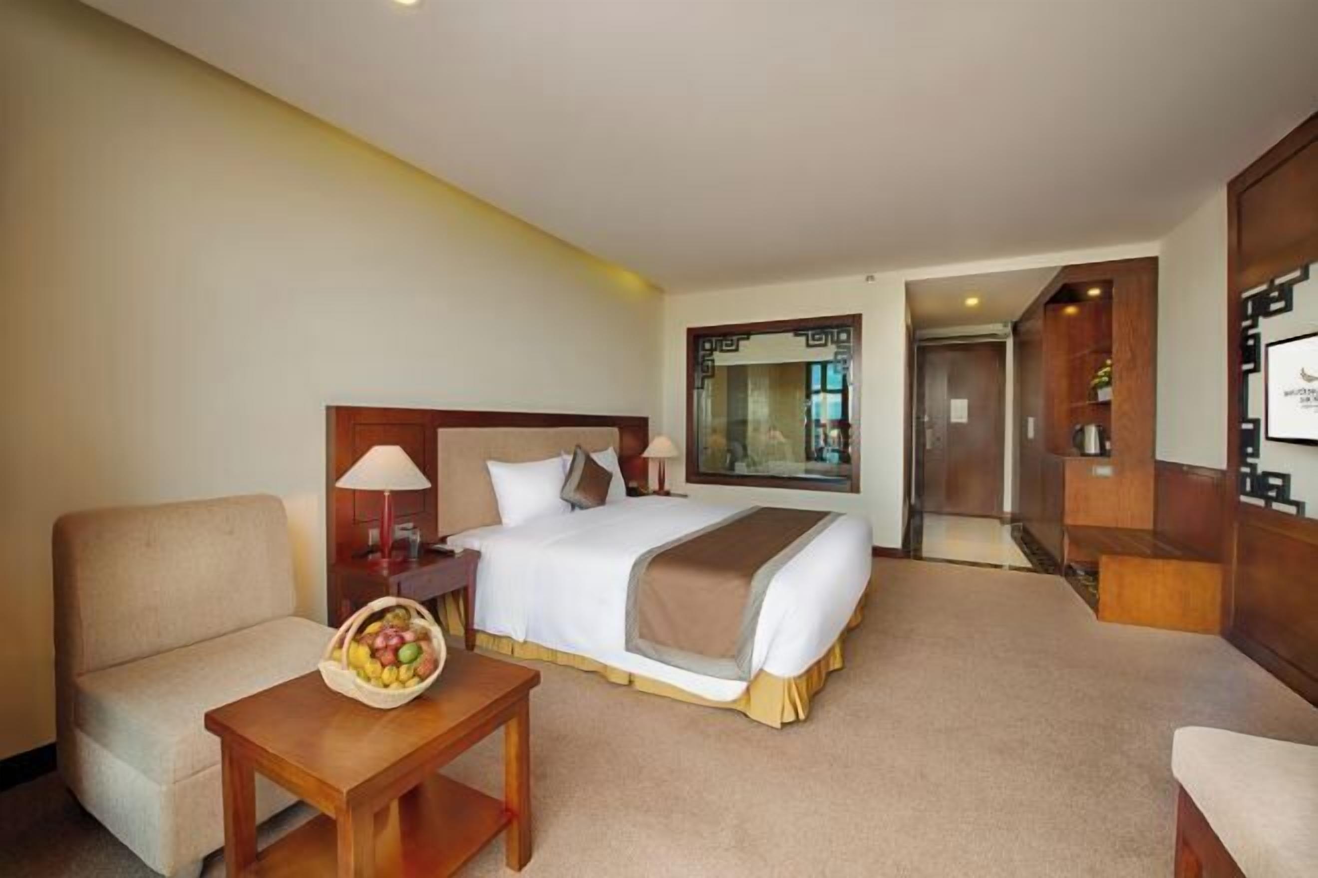 Premium bedding, down duvets, Select Comfort beds, minibar
