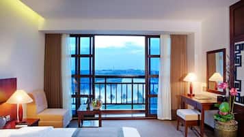 Phòng 2 giường đơn Deluxe, quang cảnh biển | 1 phòng ngủ, bộ đồ giường cao cấp, chăn bông, nệm Select Comfort