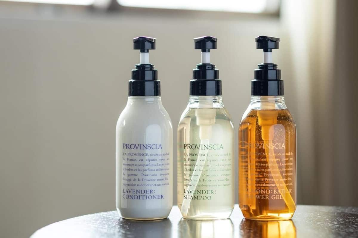 combined shower/bathtub, free toiletries, hair dryer, bathrobes