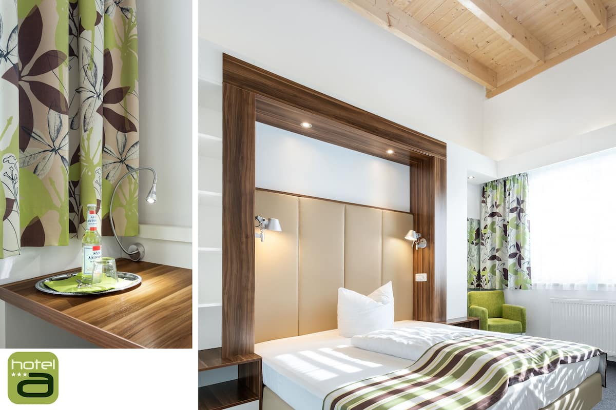 hypo-allergenic bedding, in-room safe, desk, laptop workspace