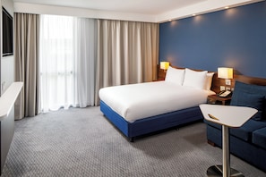 Hypo-allergenic bedding, desk, blackout curtains, soundproofing