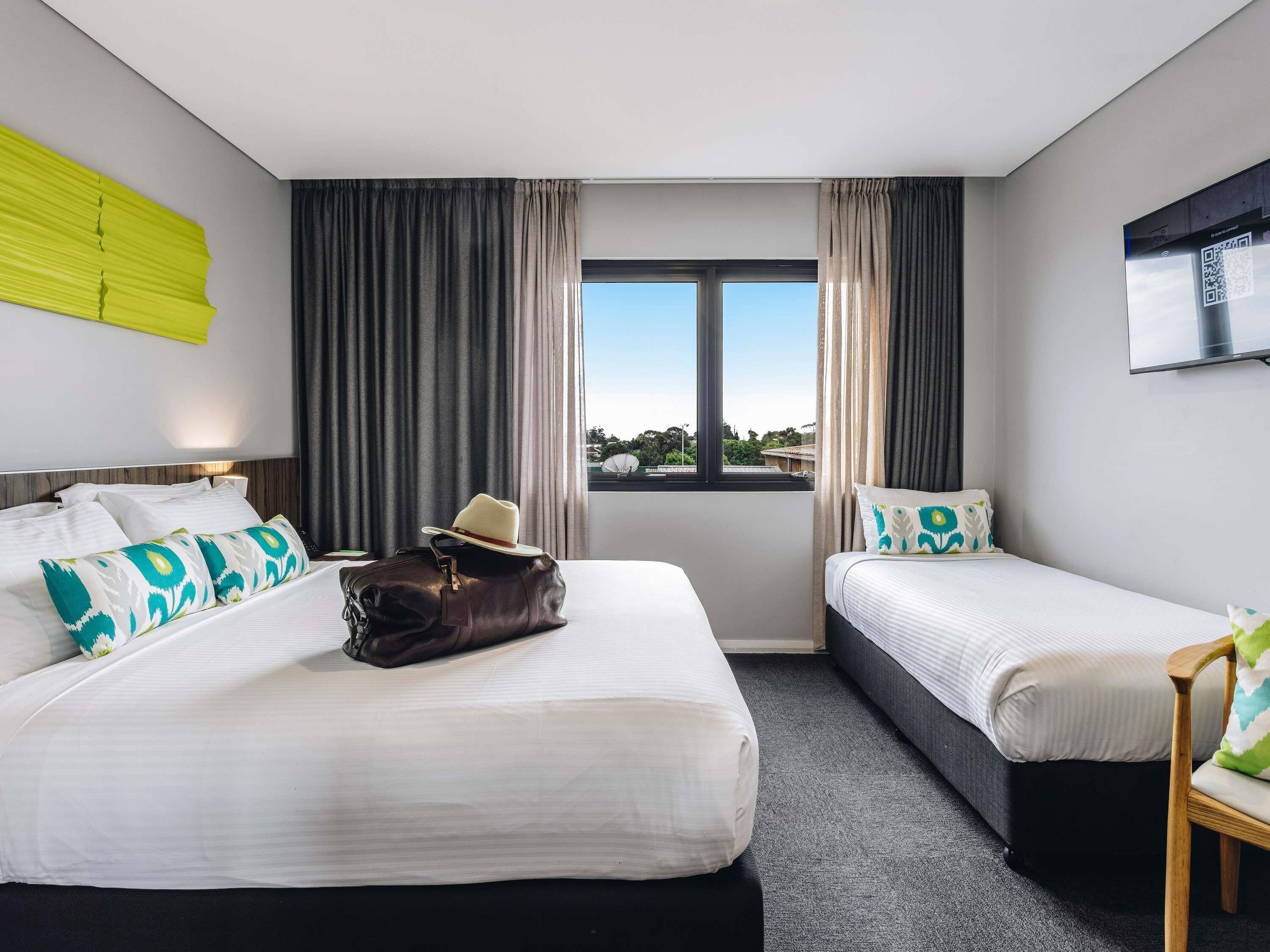 Standard Accessible Room with 1 Queen & 1 Single Bed | Premium bedding, in-room safe, desk, soundproofing