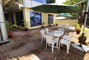 Outdoor banquet area