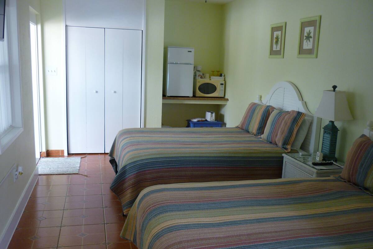 Studio with American's with Disabilities Act (ADA) Accessibility | Premium bedding, iron/ironing board (on request), WiFi (free)