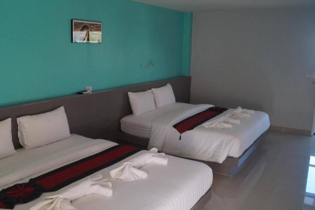 Desk, laptop workspace, free WiFi, bed sheets